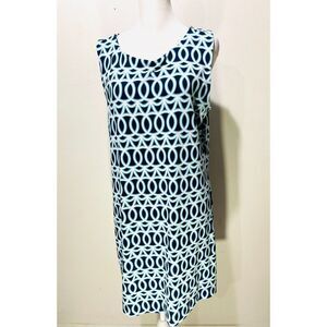 Anthony's resort wear dress blue shift cathalina cloth classic summer women's XL